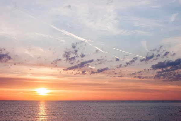 Barevný Krásný Západ Slunce Nad Jaderským Mořem Piranu — Stock fotografie