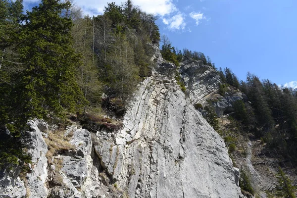 Lienz Dolomites Cabana Dolomita Face Rocha Rocha Geologia Camadas Terra — Fotografia de Stock