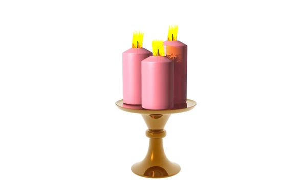 Luminous Object Illumination Candlestick — Stock Photo, Image