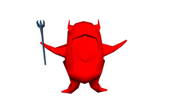 赤い悪魔の3Dレンダリング — ストック写真