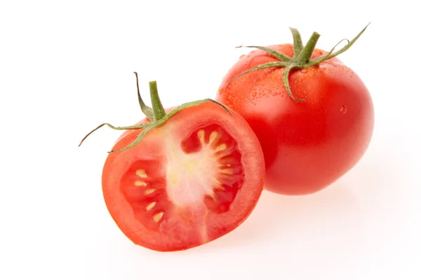 Tomates Frescos Sobre Fondo Blanco —  Fotos de Stock