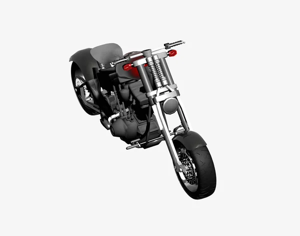 Візуалізація Мотоцикла Ізольовано Білому Тлі — стокове фото