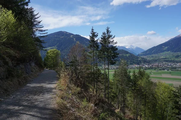 Hegyek Dolomitok Panoráma Kilátás — Stock Fotó