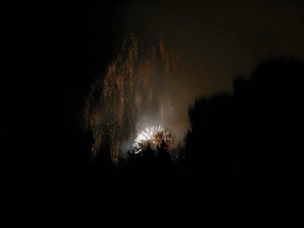 Fuochi Artificio Nel Cielo Spagnolo — Foto Stock