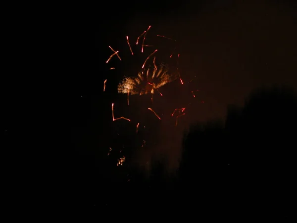 Fuochi Artificio Nel Cielo Spagnolo — Foto Stock