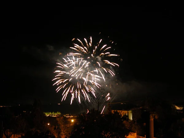 Festival Ohňostroje Obloze Výbuch Pyrotechniky — Stock fotografie