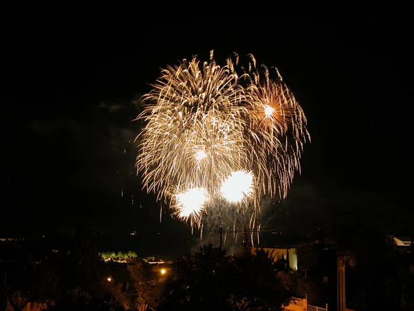 Feuerwerk Nachthimmel Fest — Stockfoto