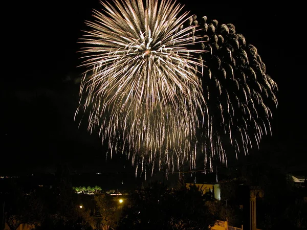 Celebration Colorful Fireworks Sky — Stock Photo, Image