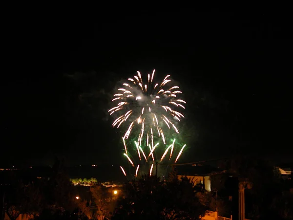 Feuerwerk Nachthimmel Fest — Stockfoto