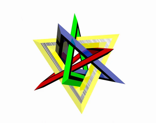 Háromszögekből Felszabaduló Csomópontok — Stock Fotó