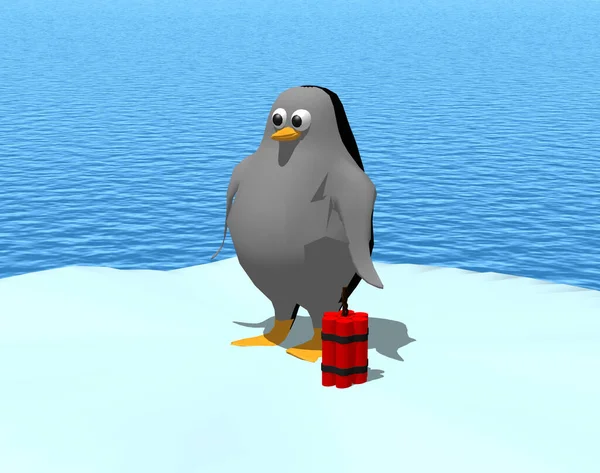Pinguim Gelo Floe — Fotografia de Stock