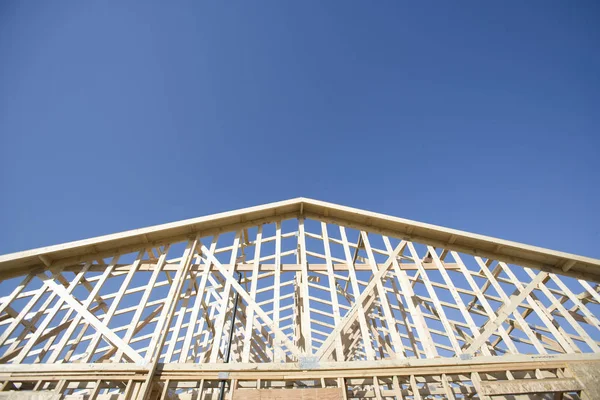 Framework House Construction Clear Sky — Stock Photo, Image