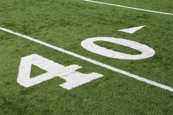 Linha Jardas Campo Futebol Americano Estádio — Fotografia de Stock