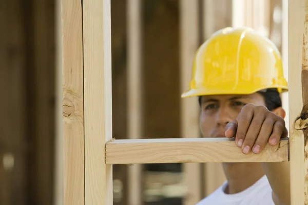 Trabajador Construcción Mediana Edad Sitio — Foto de Stock