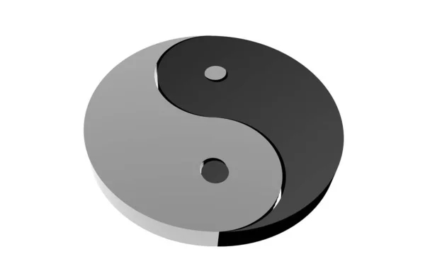 Ikona Jin Jang Symbol Vektorové Ilustrace — Stock fotografie
