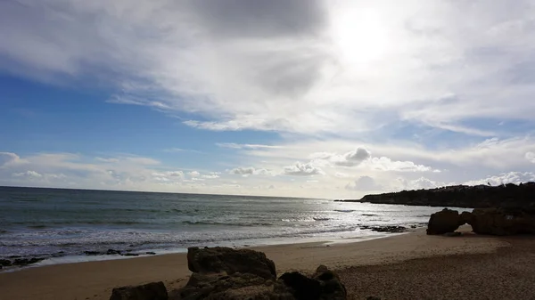 Пляж Ура Алгарвском Побережье Португалии — стоковое фото