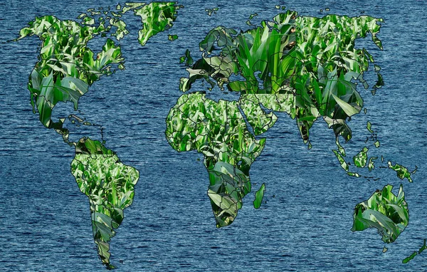 green  world map corfield
