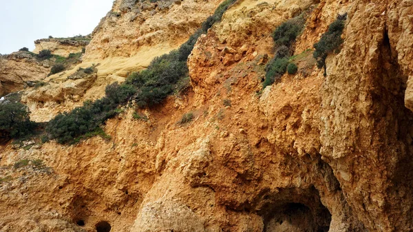 Rochas Maciças Praia Prainha Algarve — Fotografia de Stock