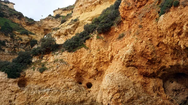 Rochas Maciças Praia Prainha Algarve — Fotografia de Stock