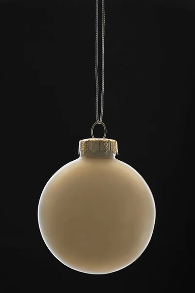 Closeup White Christmas Bauble Stock Picture