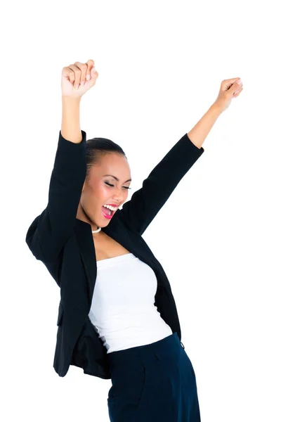 Mujer Negocios Asiática Celebrando Éxito — Foto de Stock