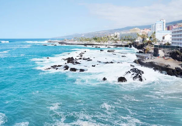 Puerto Cruz Stadtküste Auf Teneriffa Spanien — Stockfoto