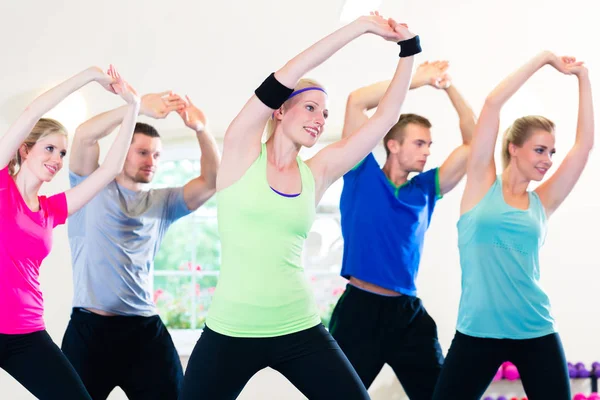 Gruppo Persone Idoneità Palestra Aerobics — Foto Stock