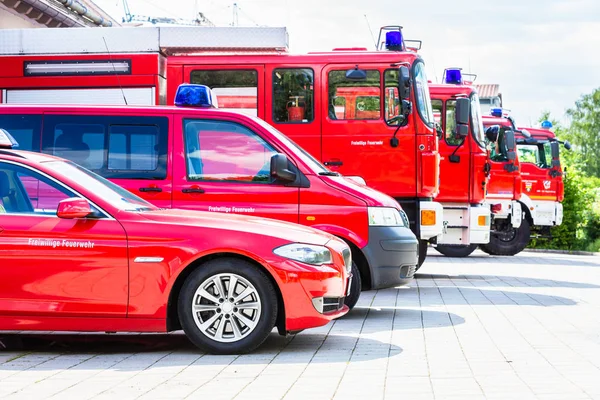 Car Pool Fire Engines Fire Department — Stock Photo, Image