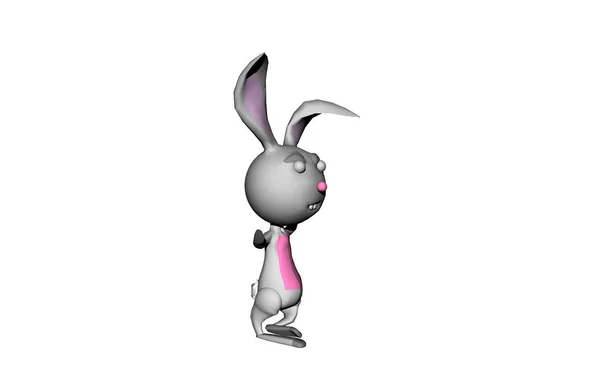 Мультяшний Кролик Ілюстрація Білому Тлі — стокове фото