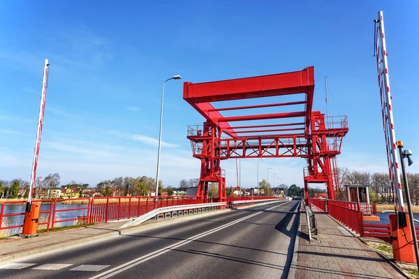 Bascule Pont Pont Dziwna Station Balnéaire Mer Baltique Village Poméranie — Photo