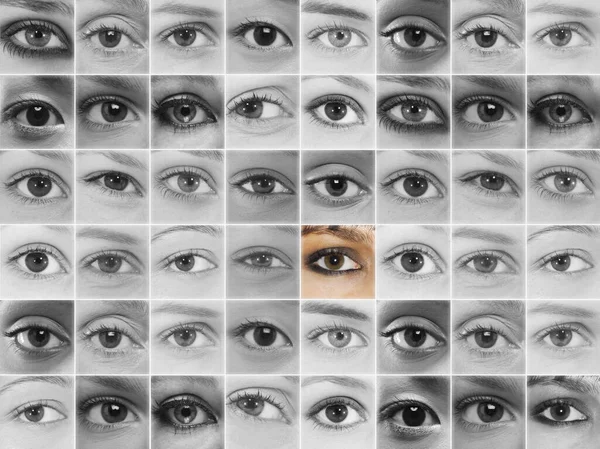Große Anzahl Menschlicher Augen Gitter — Stockfoto