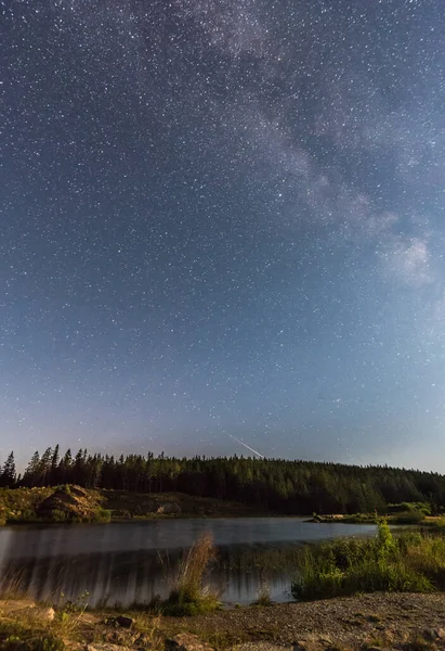 Melkweg Sterren Aan Nachtelijke Hemel — Stockfoto
