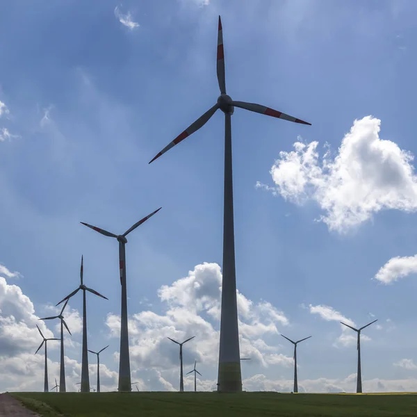 Větrné Turbíny Větrná Energie — Stock fotografie