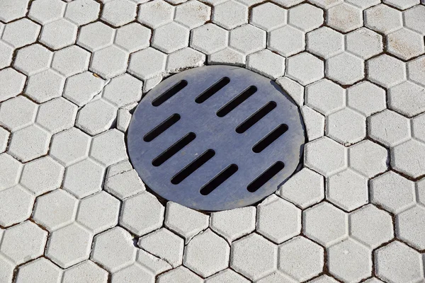 Steam Coming Out Manhole Street — Stock Photo, Image