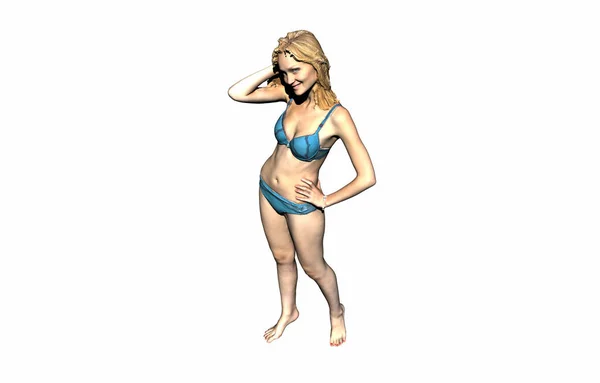 Junge Frau Bikini — Stockfoto