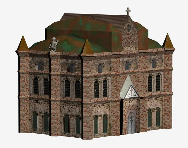 Vista Panorámica Arquitectura Iglesia Cristiana —  Fotos de Stock