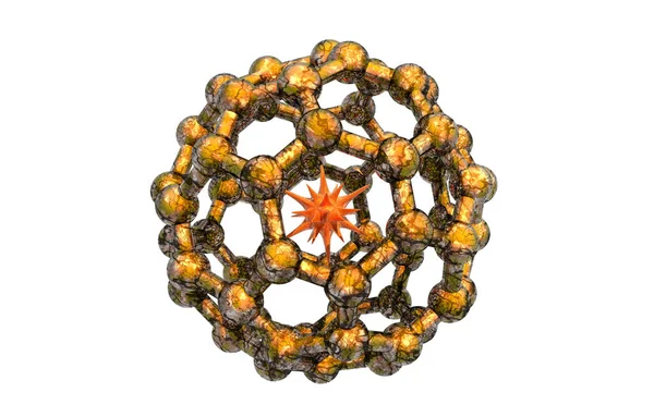 Abstracte Molecuulstructuur Atomen Biotechnologie — Stockfoto