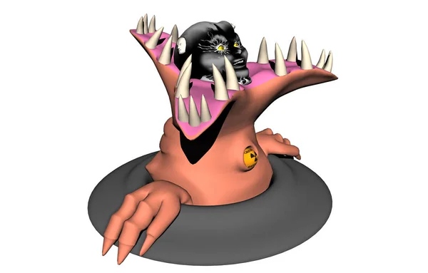 Desenho Animado Personagem Monstro Ilustração — Fotografia de Stock