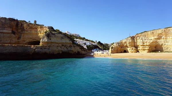 Increíble Costa Del Algarve Tomada Del Mar —  Fotos de Stock