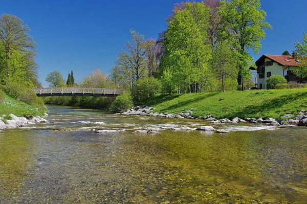 Widok Prien Aschau Chiemgau Górna Bawaria Południowe Niemcy — Zdjęcie stockowe