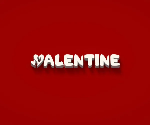 Vita Words Valentine Red Planin Background — Stockfoto