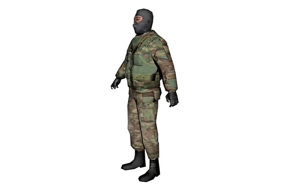 Soldat Costume Camouflage — Photo