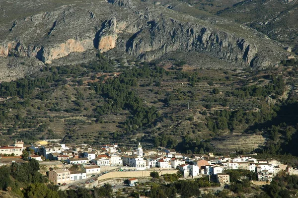Aldeia Escondida Nas Montanhas Costa Branca Espanha — Fotografia de Stock