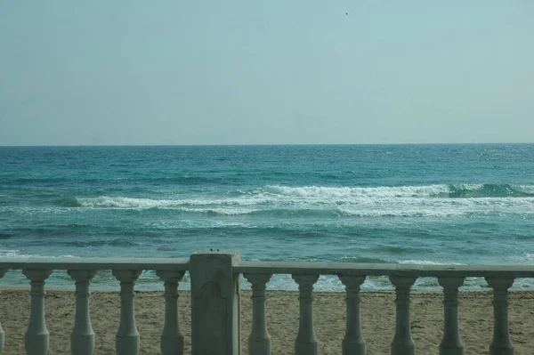 Vlny Surfování Středozemním Moři Costa Blanca Španělsko — Stock fotografie