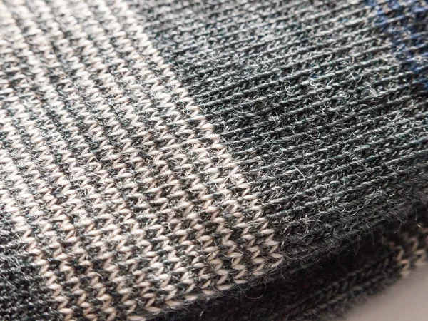 Pamuk Mavi Desenli Yapılmış Sıcak Yumuşak Çorap Yakın Doku — Stok fotoğraf