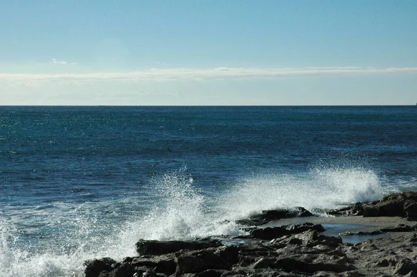 Серф Волны Средиземном Море Испании — стоковое фото