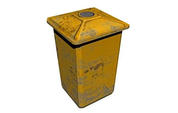 Renderização Lixo Pode — Fotografia de Stock