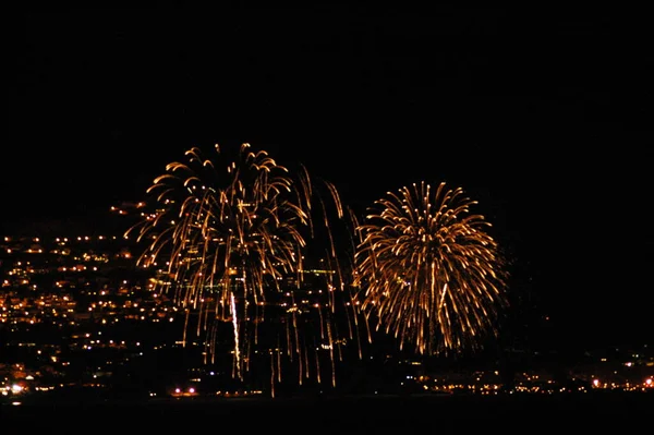 Fuochi Artificio Cielo Divertimento Colorato — Foto Stock