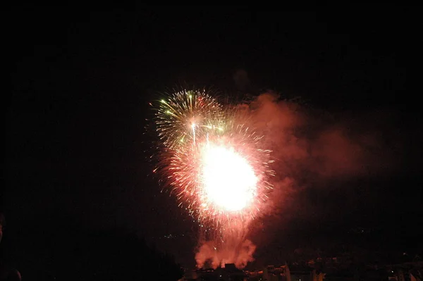 Fuegos Artificiales Del Festival Cielo Explosión Pirotécnica — Foto de Stock