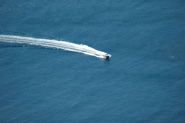 Парусник Моторная Лодка Средиземном Море Испания — стоковое фото